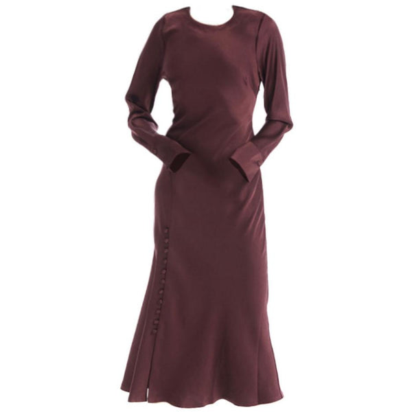 Vintage Chocolate Evening Slip Dress main image 1
