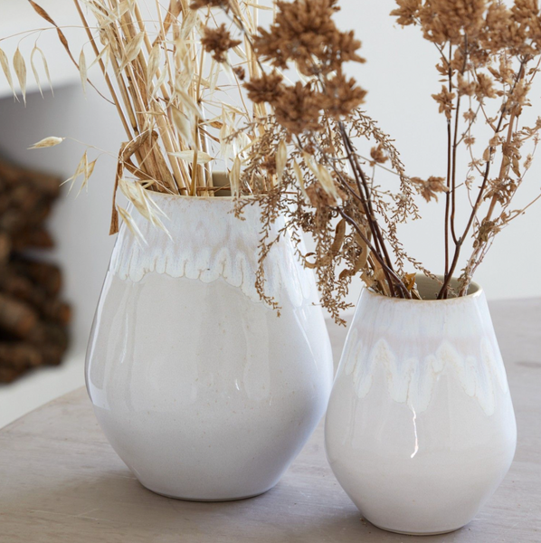 Brisa Salt Oval Vase Medium 20cm 2.2L