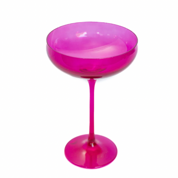 Estelle Fuchsia Coupe Glasses – Waiting On Martha