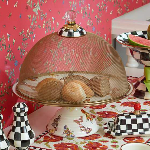 Mackenzie Childs Cake Dome Courtly Check Glass main image 0