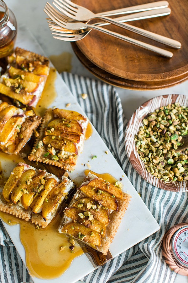 A Perfect Peach & Pistachio Tart