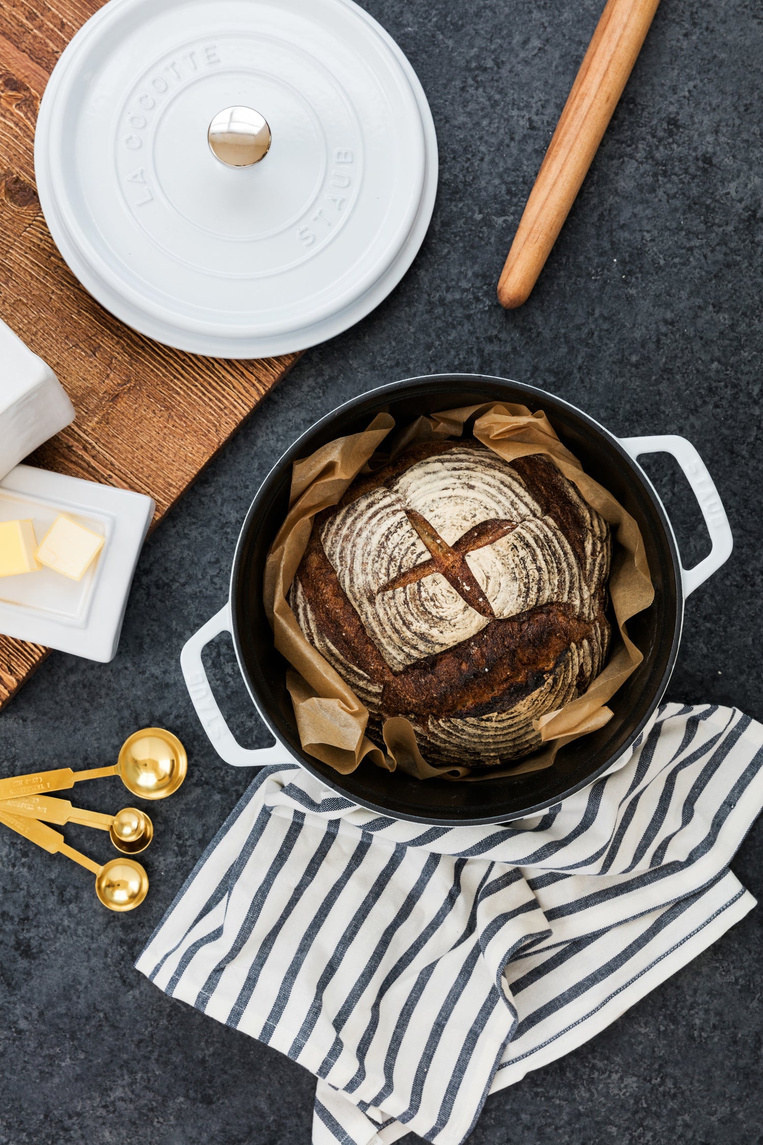 Bake from Scratch's Cheddar Sage Dutch Oven Sourdough Bread