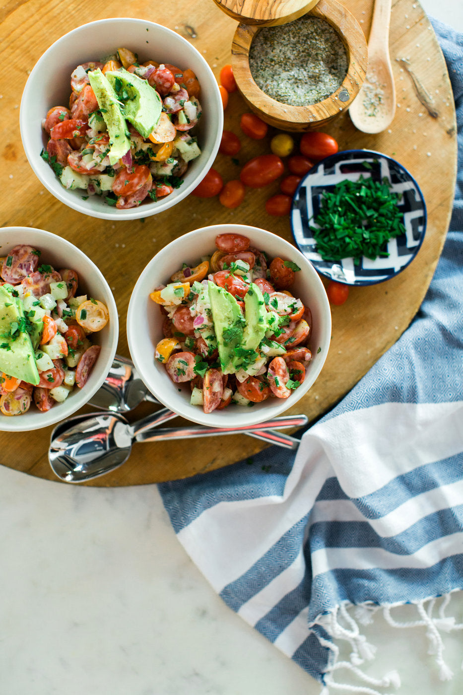 Vegan Pesto Heirloom Tomato Salad