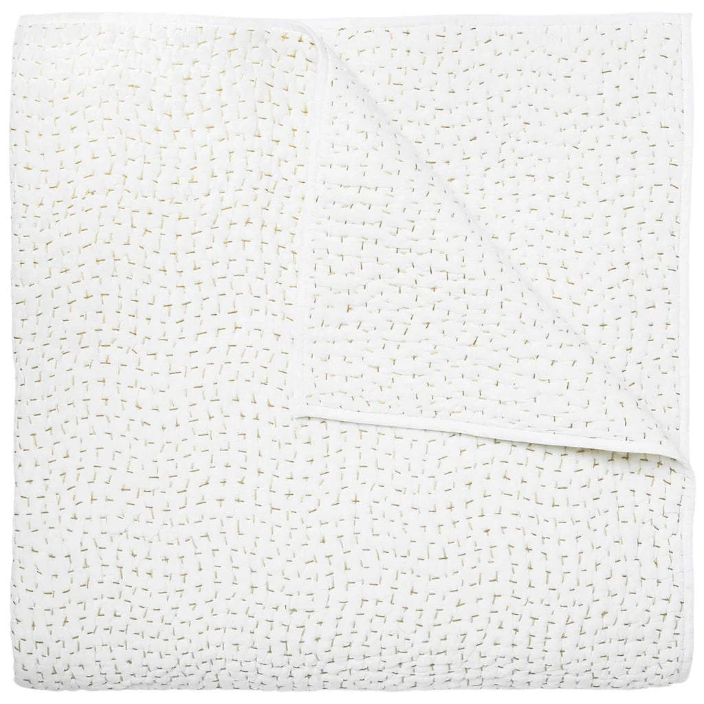 John Robshaw Organic Hand Stitched Sand Quilt