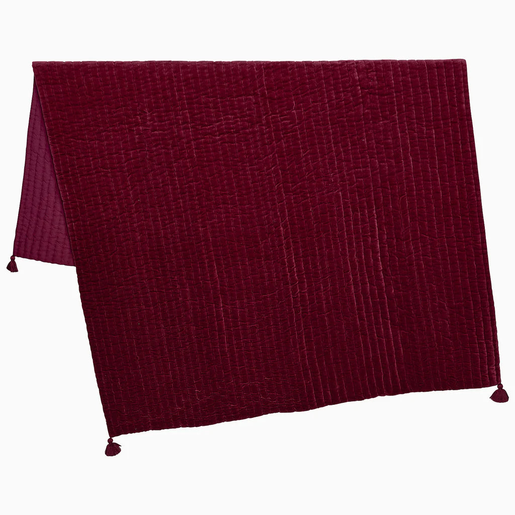 John Robshaw Velvet Berry Throw