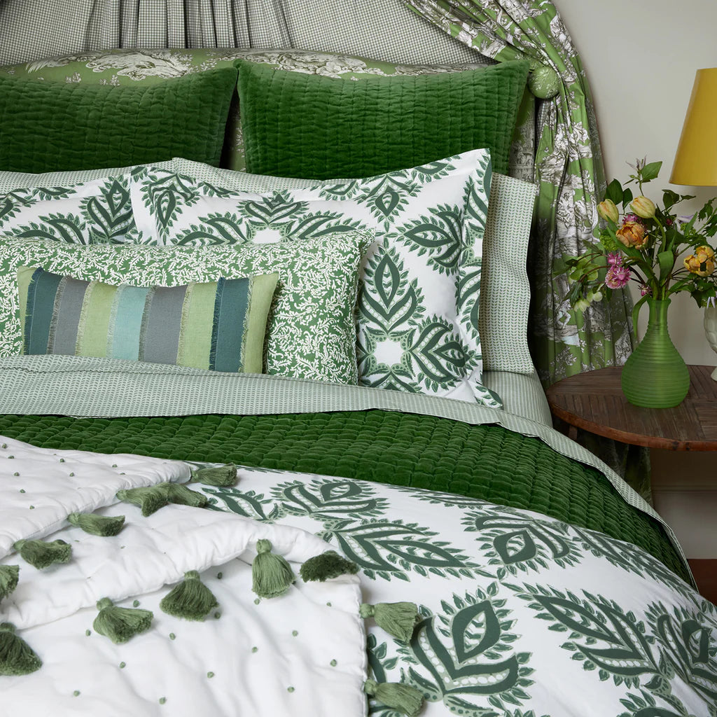 John Robshaw Velvet Moss Quilt
