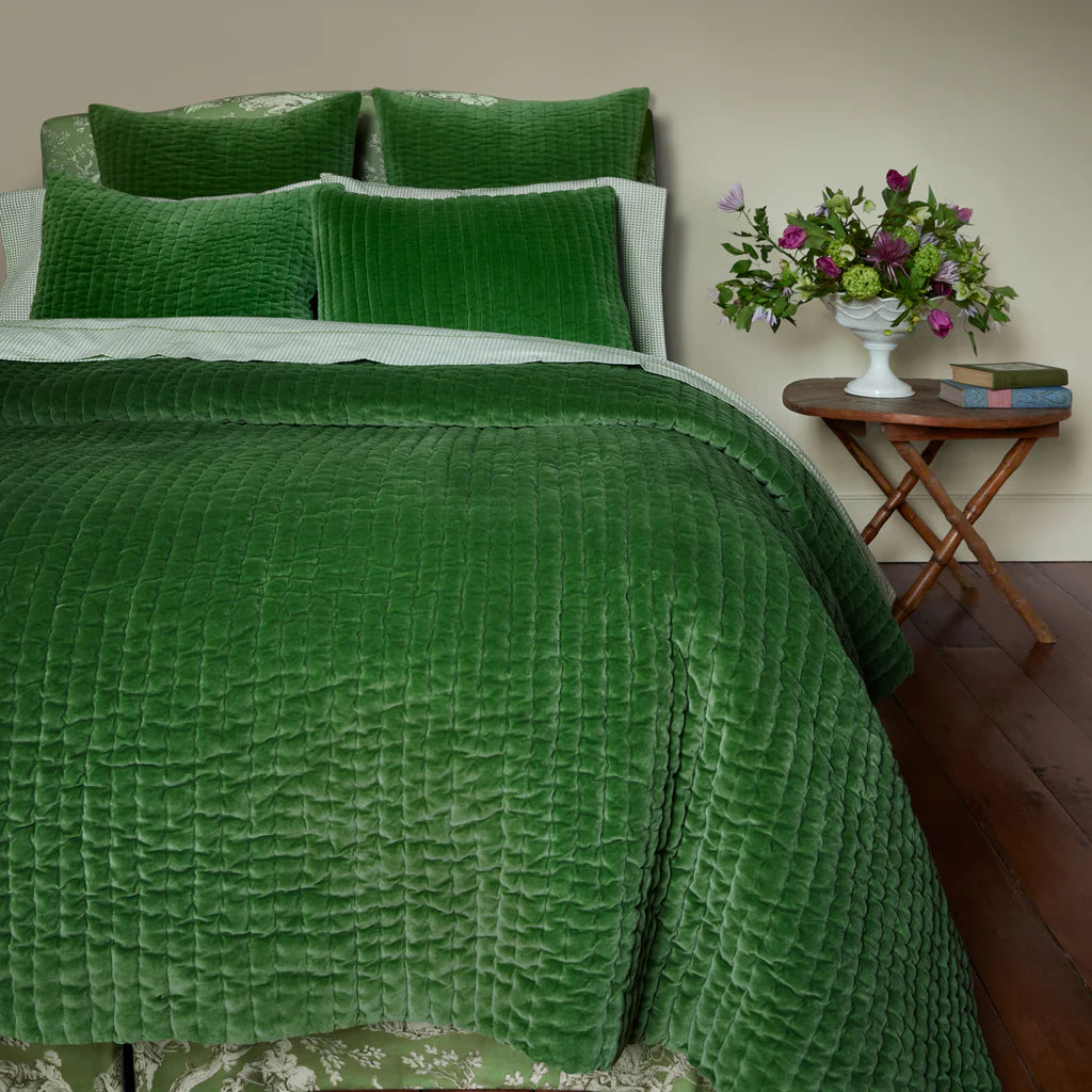 John Robshaw Velvet Moss Quilt
