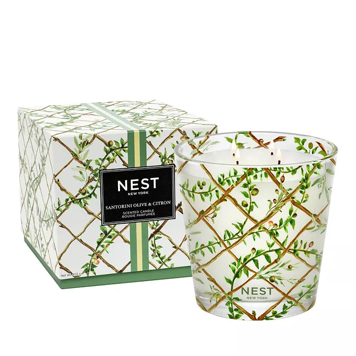 Nest Santorini Olive & Citron Specialty Luxury 4 Wick Candle