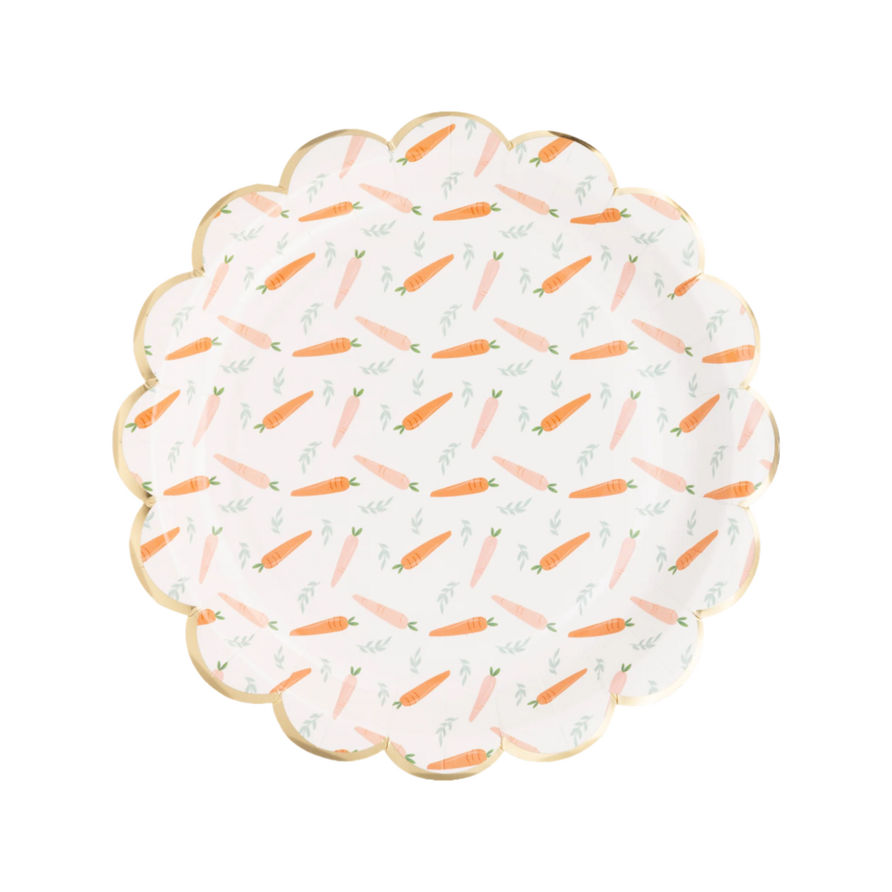 Carrot Paper Plates - Set of 8
