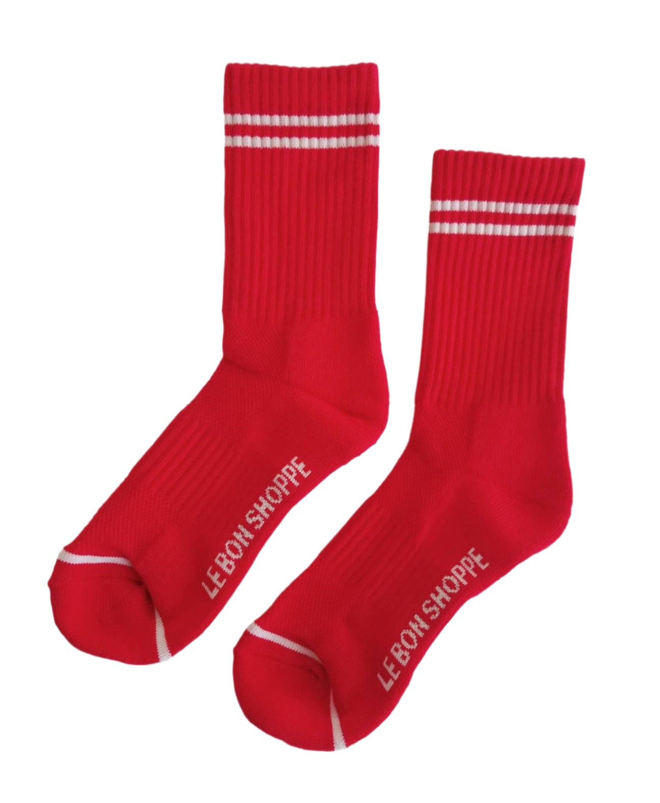 Le Bon Shoppe Red Boyfriend Socks