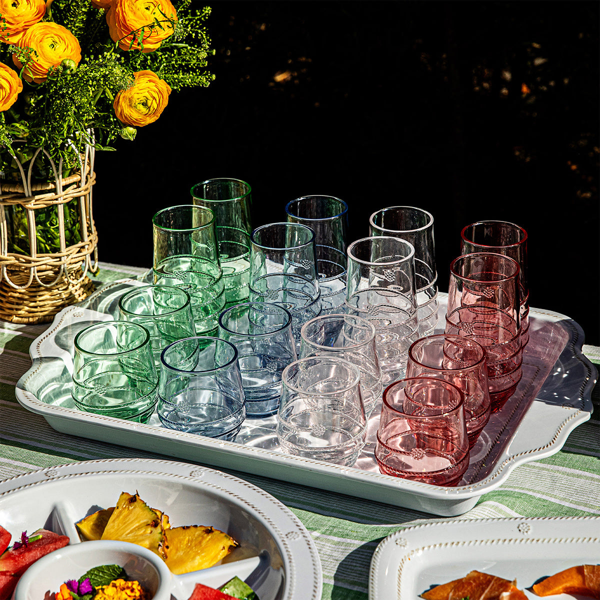 Juliska Amalia Acrylic Stemless Glass - Seagrass