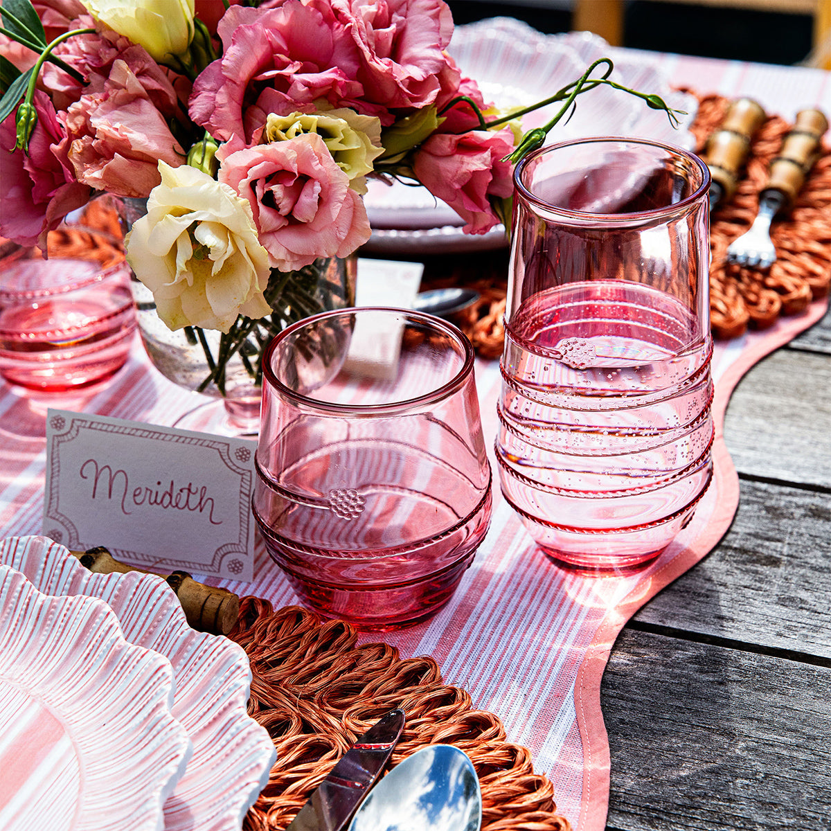 Juliska Amalia Acrylic Large Tumbler - Coral