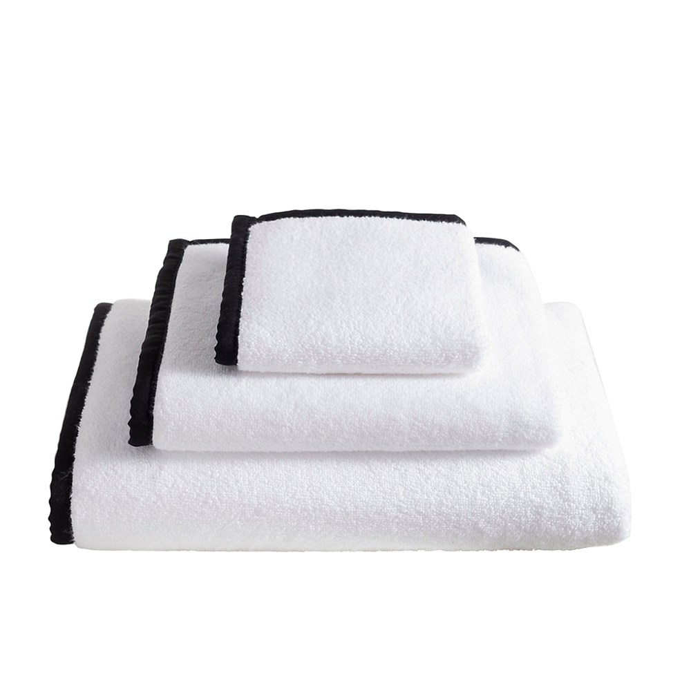 Pine Cone Hill Signature Banded White/Black Towel