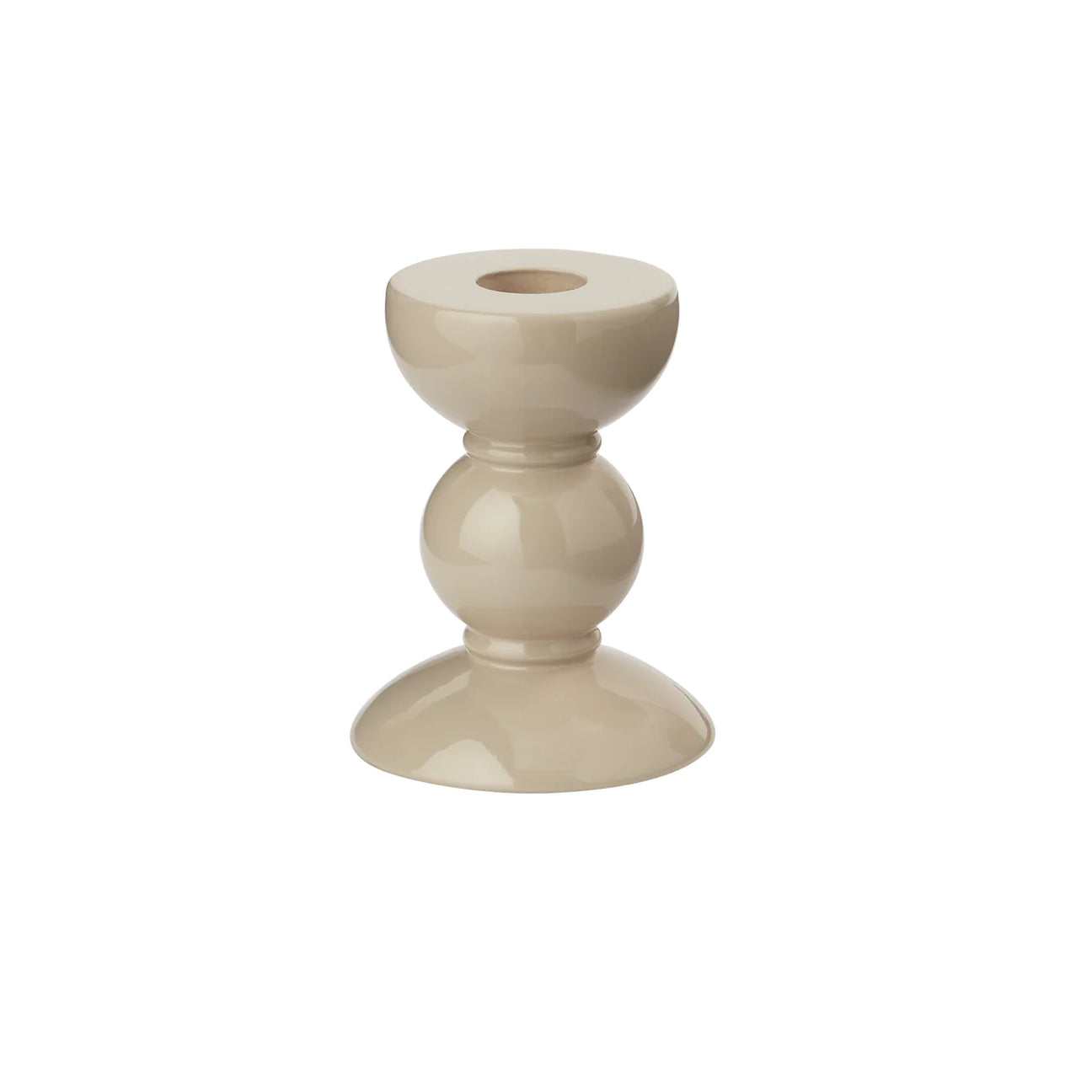 Cappuccino Bobbin Candlestick, Small