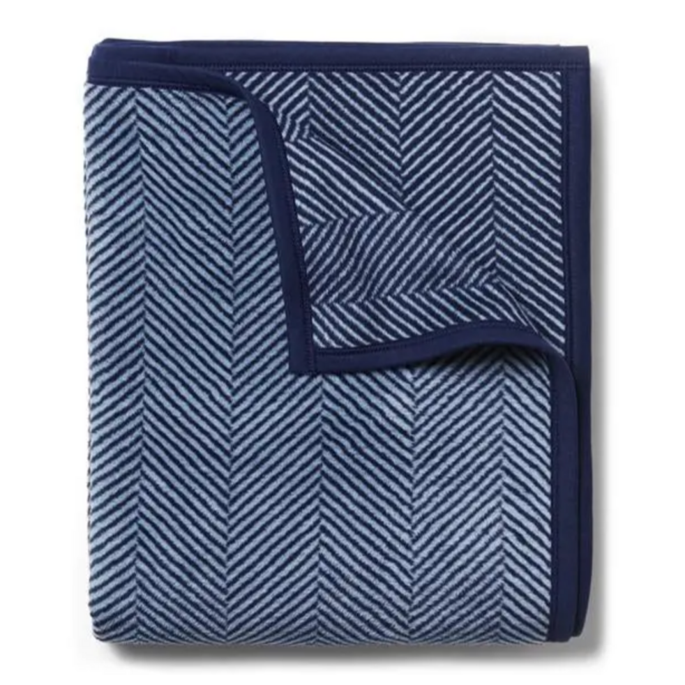 ChappyWrap Harborview Herringbone Navy Blanket