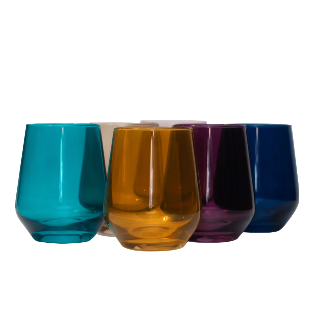 Estelle Fall Mixed Set Stemless Wine Glasses