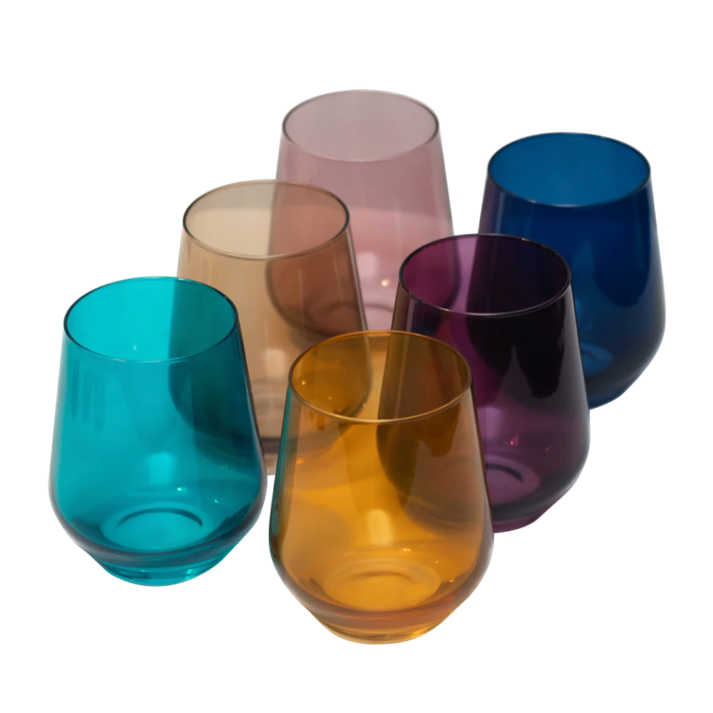 Estelle Fall Mixed Set Stemless Wine Glasses