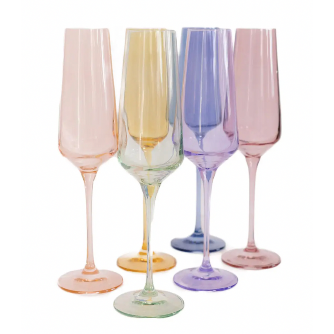 Estelle Mixed Pastel Champagne Flute
