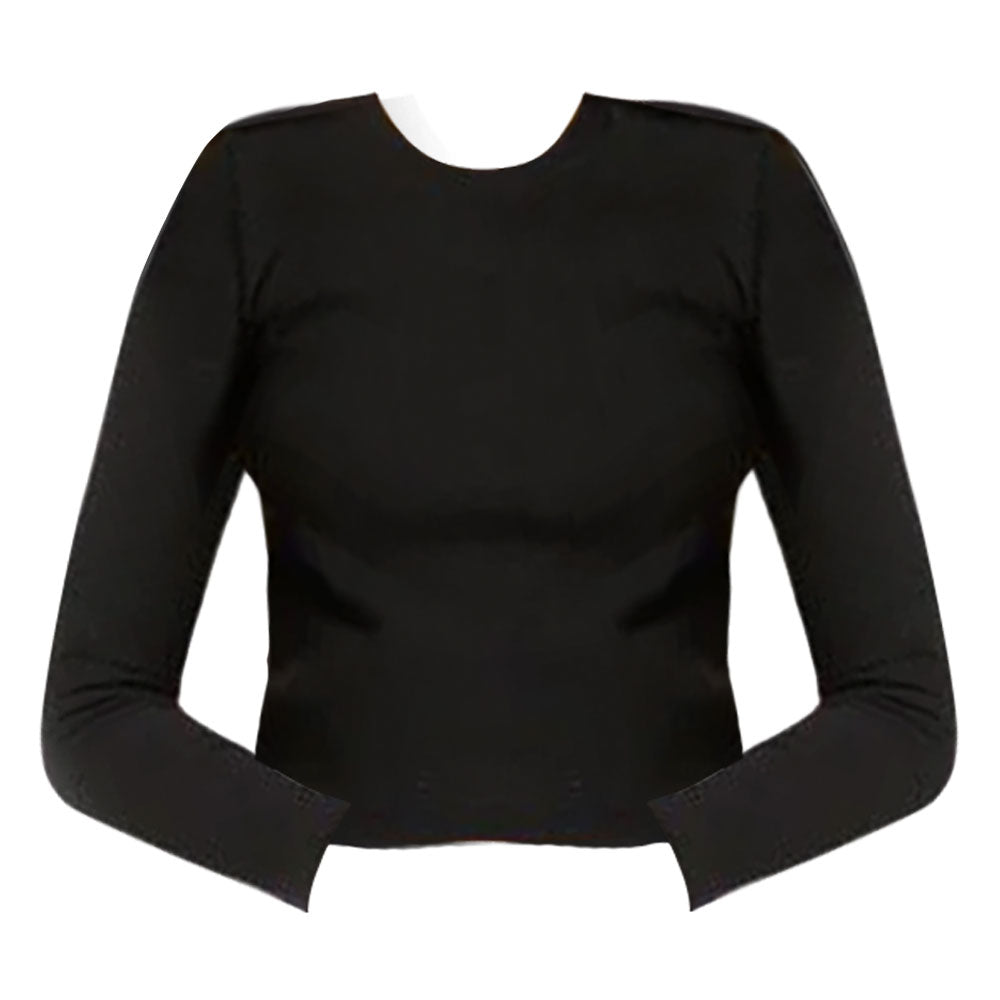 Foxx Ribbed Long Sleeve Tee, Vintage Black