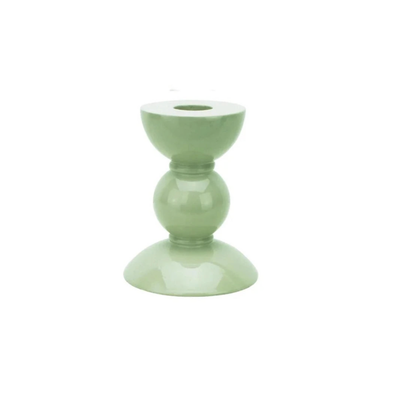 Sage Bobbin Candlestick, Small