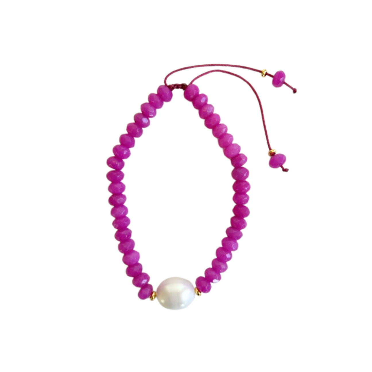 Berry Jade & Pearl Bracelet