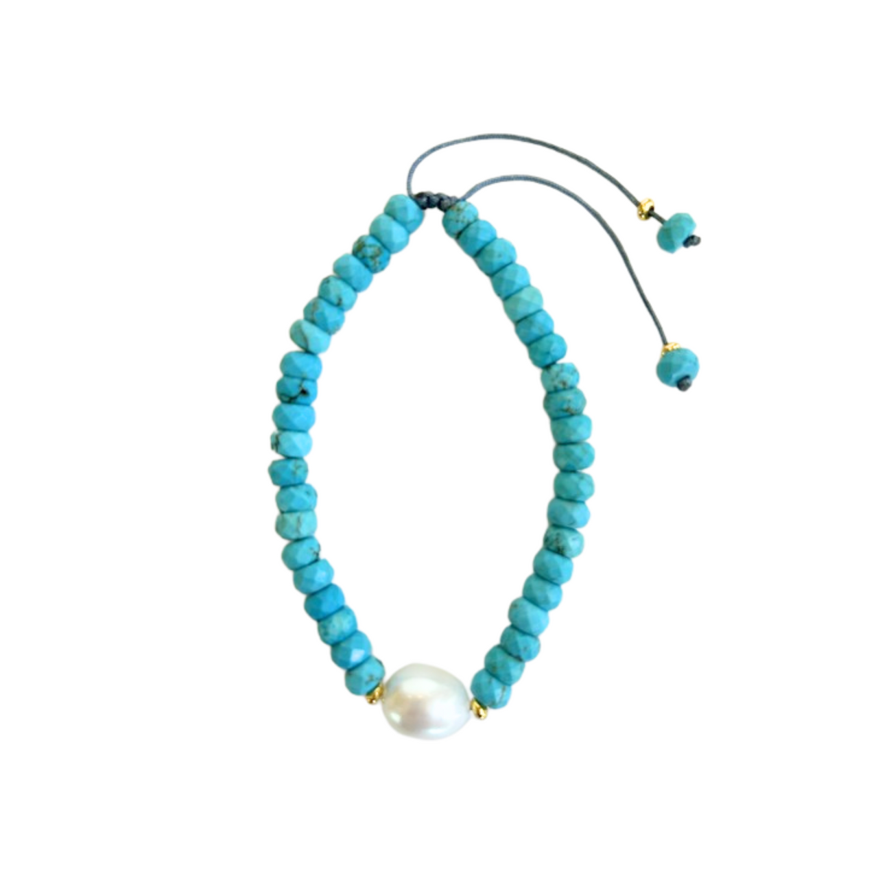 Turquoise Jade & Pearl Bracelet