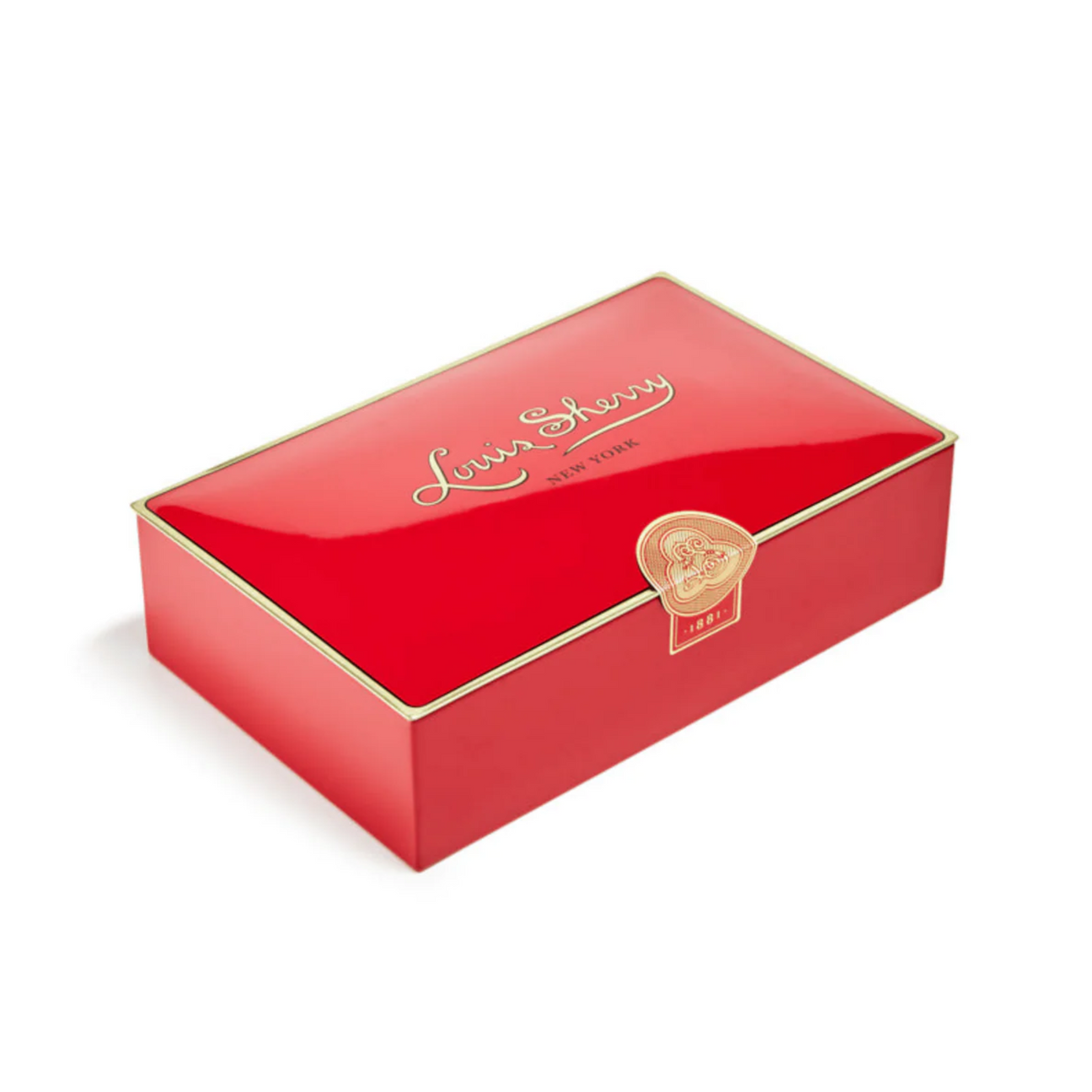 Louis Sherry Chocolate Tin, 12 Piece, Vreeland Red