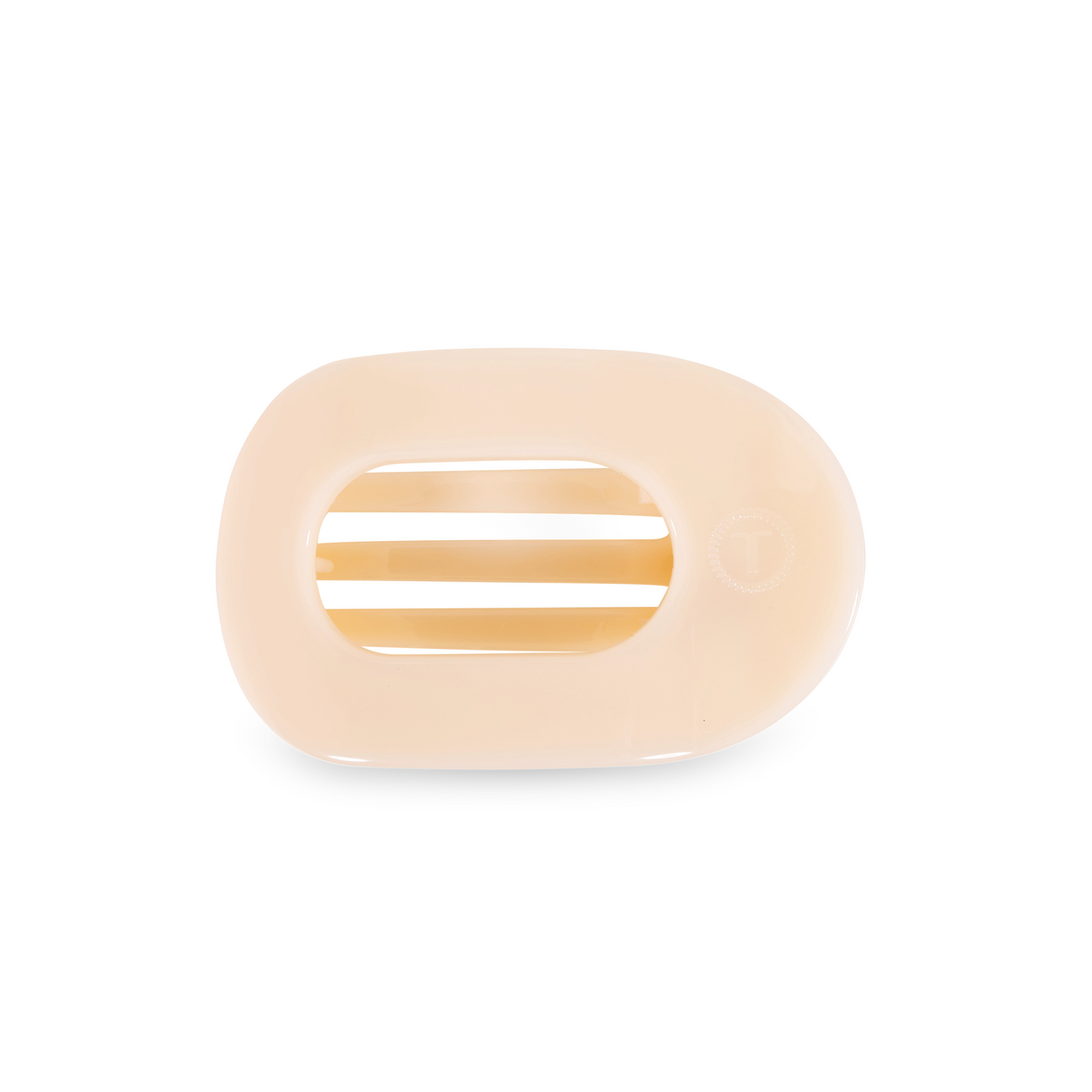 Teleties Almond Beige Flat Round Clip