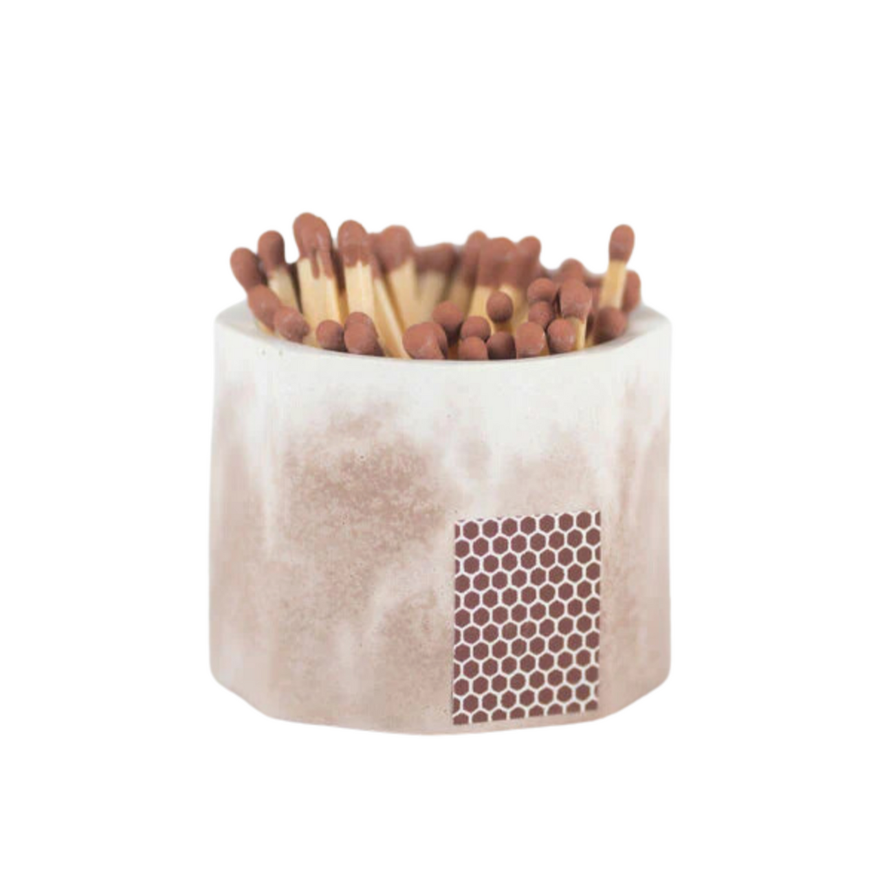 Brown & White Match Holder With Brown Matches