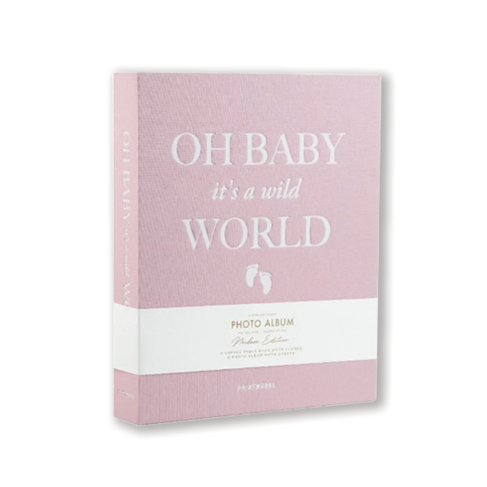 It's A Wild World Baby Photo Album, Pink