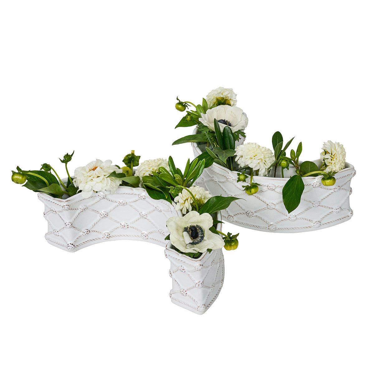 Juliska Berry & Thread Petite Parterre Garden Half Circle Vase - Set of 2