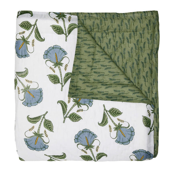 John Robshaw Farah Light Indigo Quilt