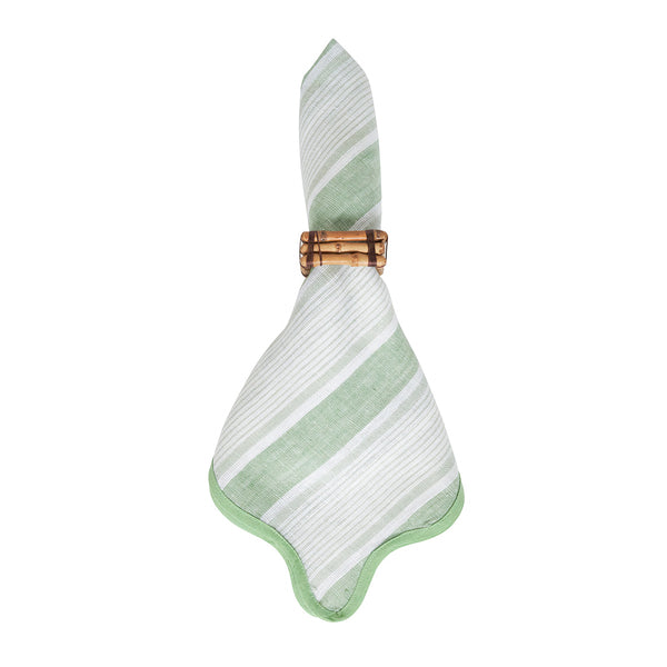 Juliska Cabana Stripe Napkin - Seagrass