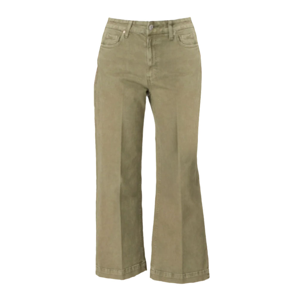 Paige Vintage Ivy Green Anessa Wide Leg Jean