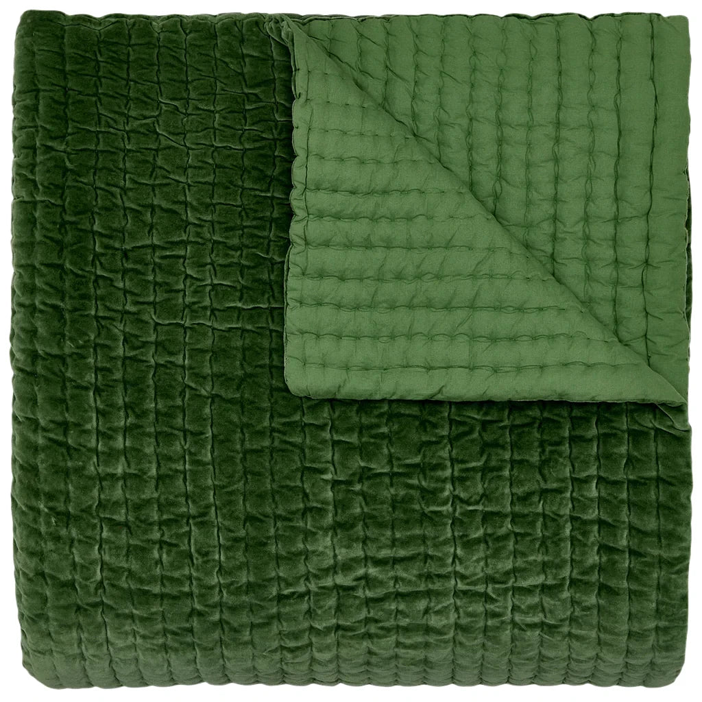 John Robshaw Velvet Moss Quilt