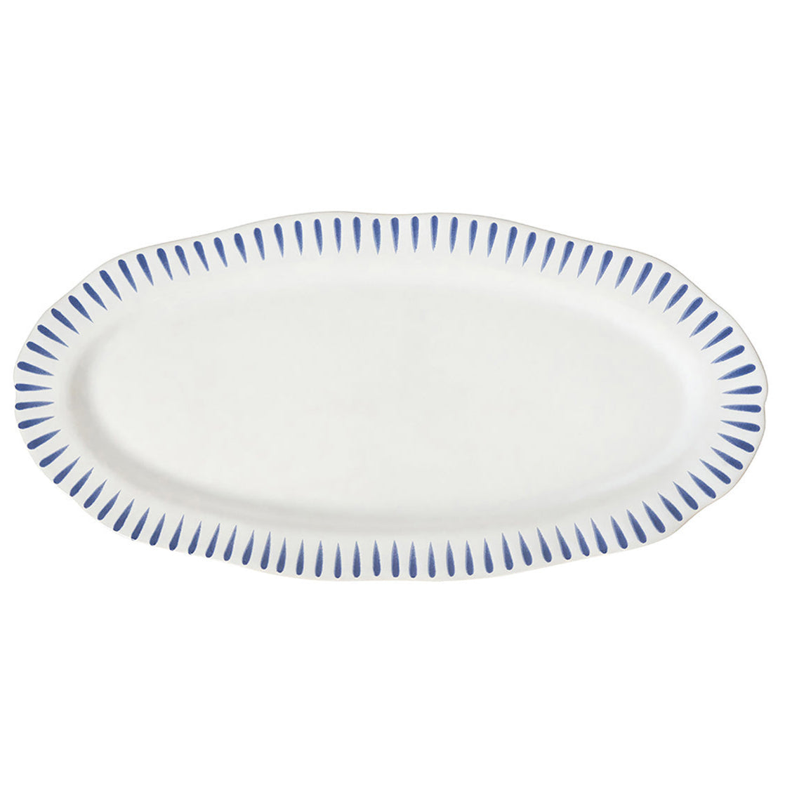 Juliska Sitio Stripe 15" Hostess Tray - Delft Blue