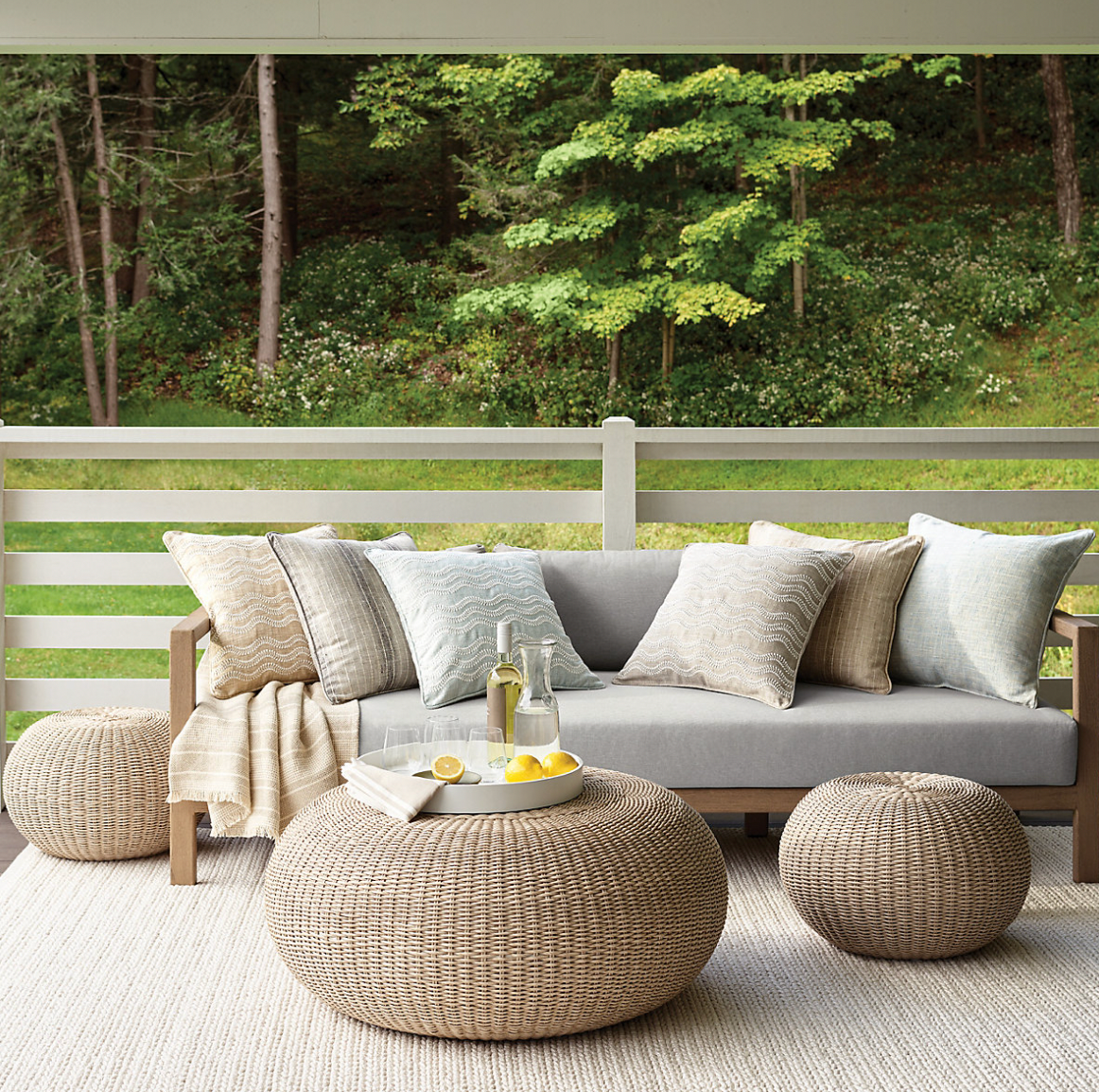 Dash & Albert Veranda Ivory Indoor/ Outdoor Rug