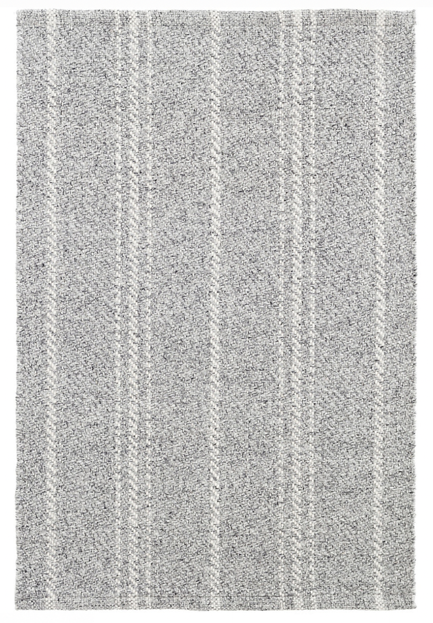Dash & Albert Melange Stripe Grey/ Ivory Indoor/ Outdoor Rug