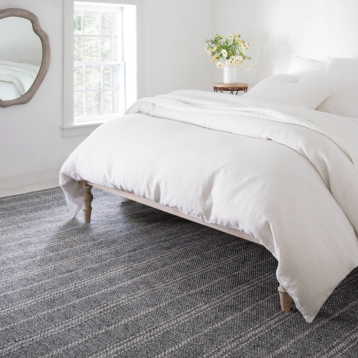 Dash & Albert Melange Stripe Grey/ Ivory Indoor/ Outdoor Rug