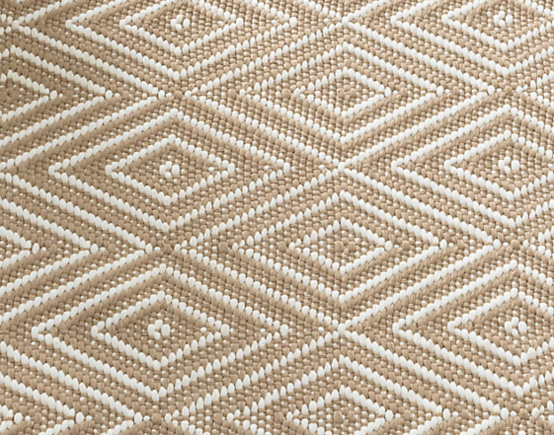 Dash & Albert Diamond Khaki & White Indoor/Outdoor Rug