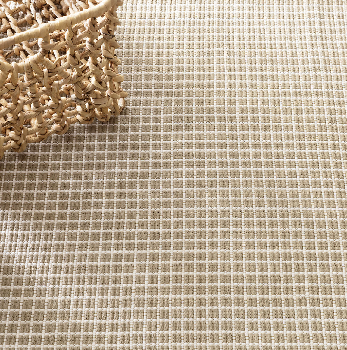 Dash & Albert Gridiron Wheat Indoor/Outdoor Rug