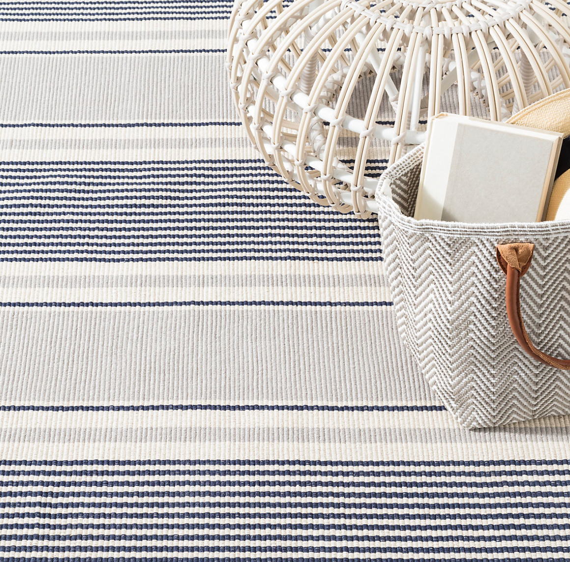 Dash & Albert Gunner Stripe Woven Cotton Rug