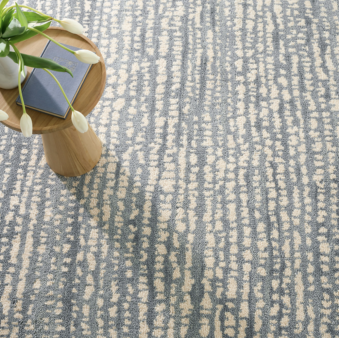 Dash & Albert Shepherd Pewter Blue Hand Knotted Wool Rug