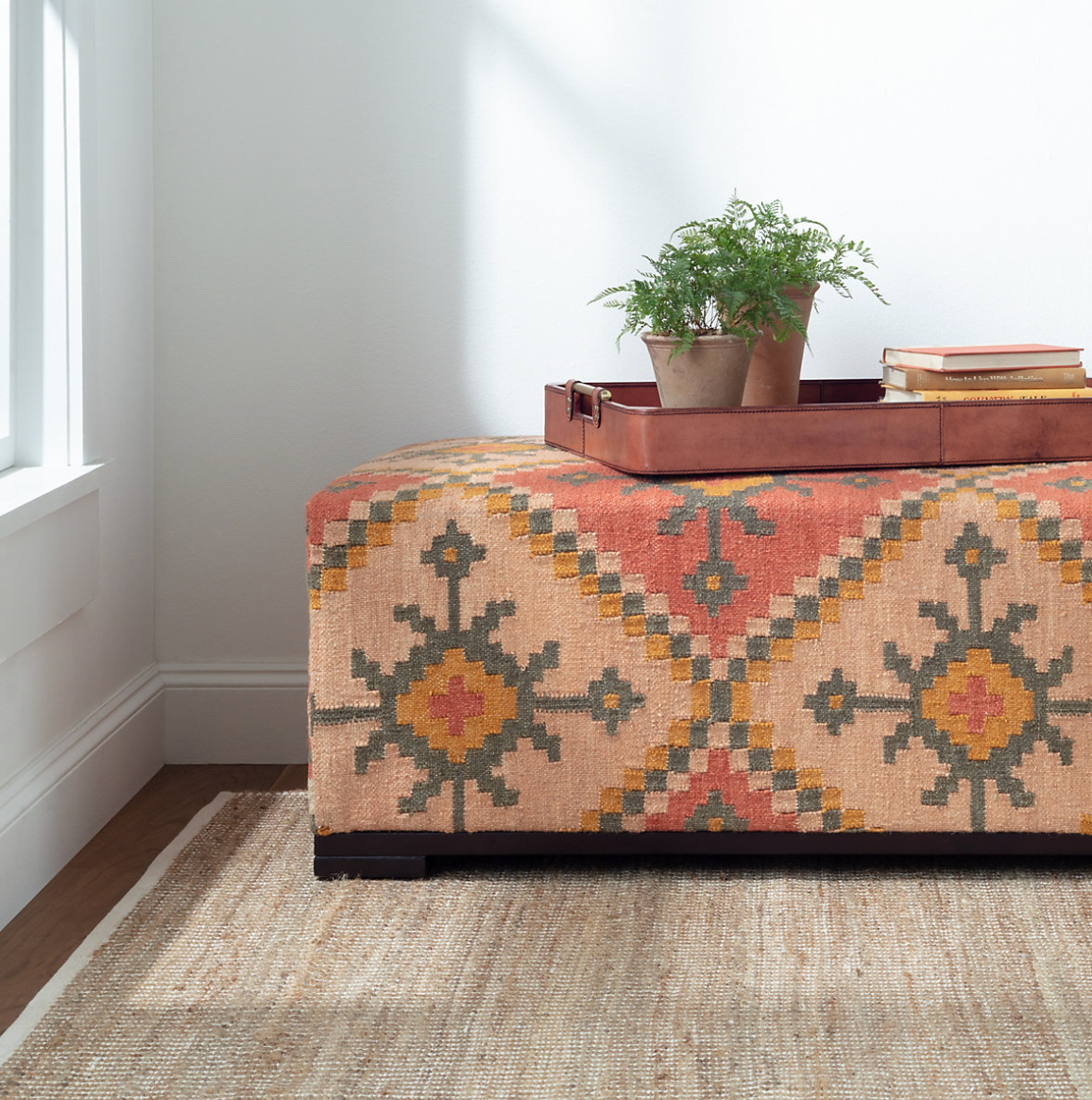 Dash & Albert Gridwork Ivory Woven Jute Rug