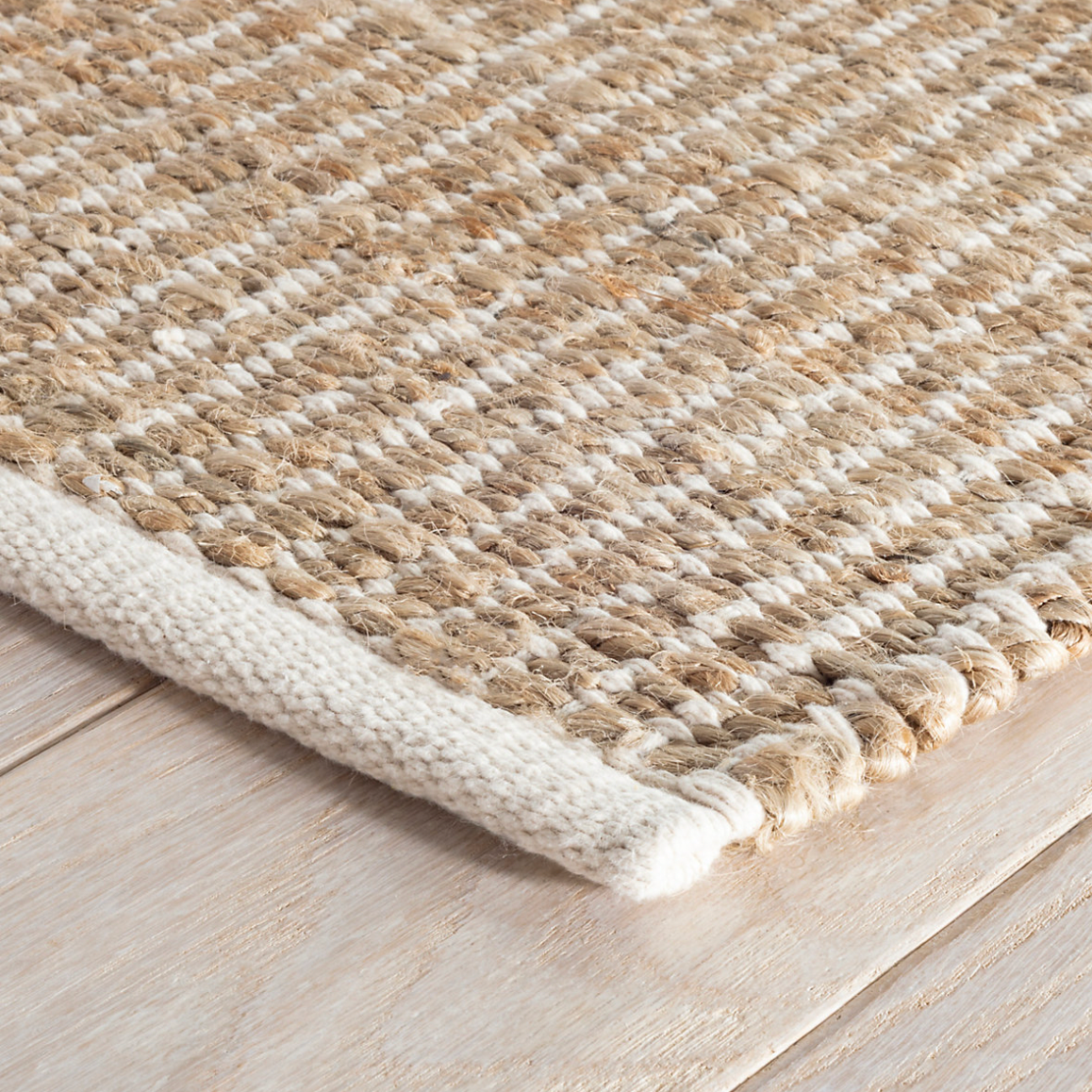 Dash & Albert Gridwork Ivory Woven Jute Rug