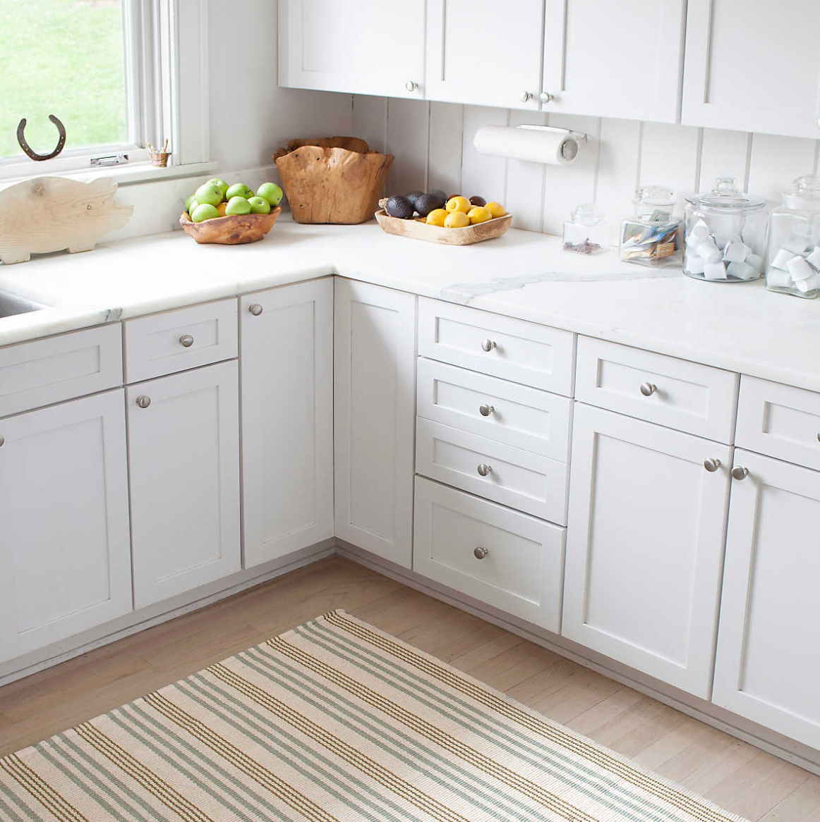 Dash & Albert Olive Branch Woven Cotton Rug