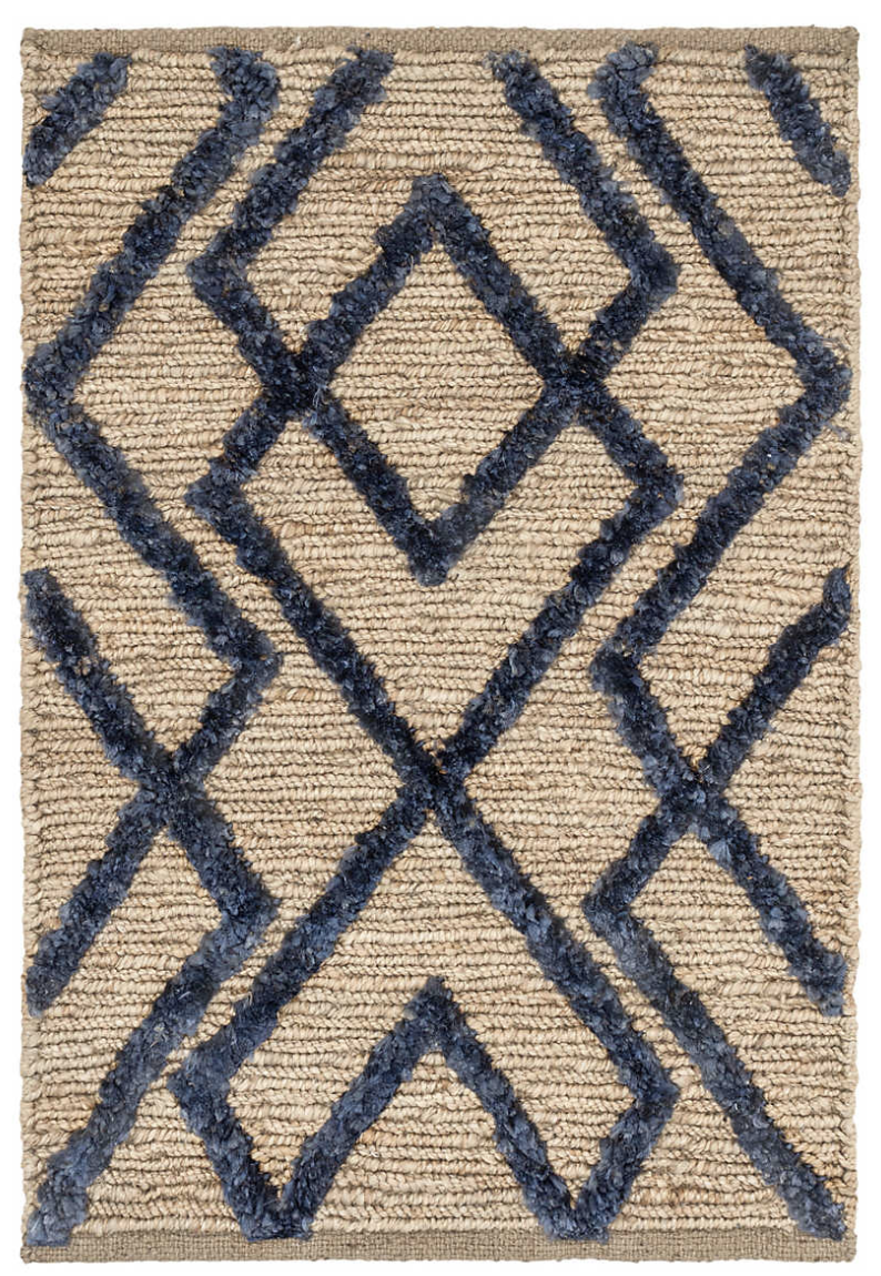 Dash & Albert Marco Navy Jute Soumak Woven Rug