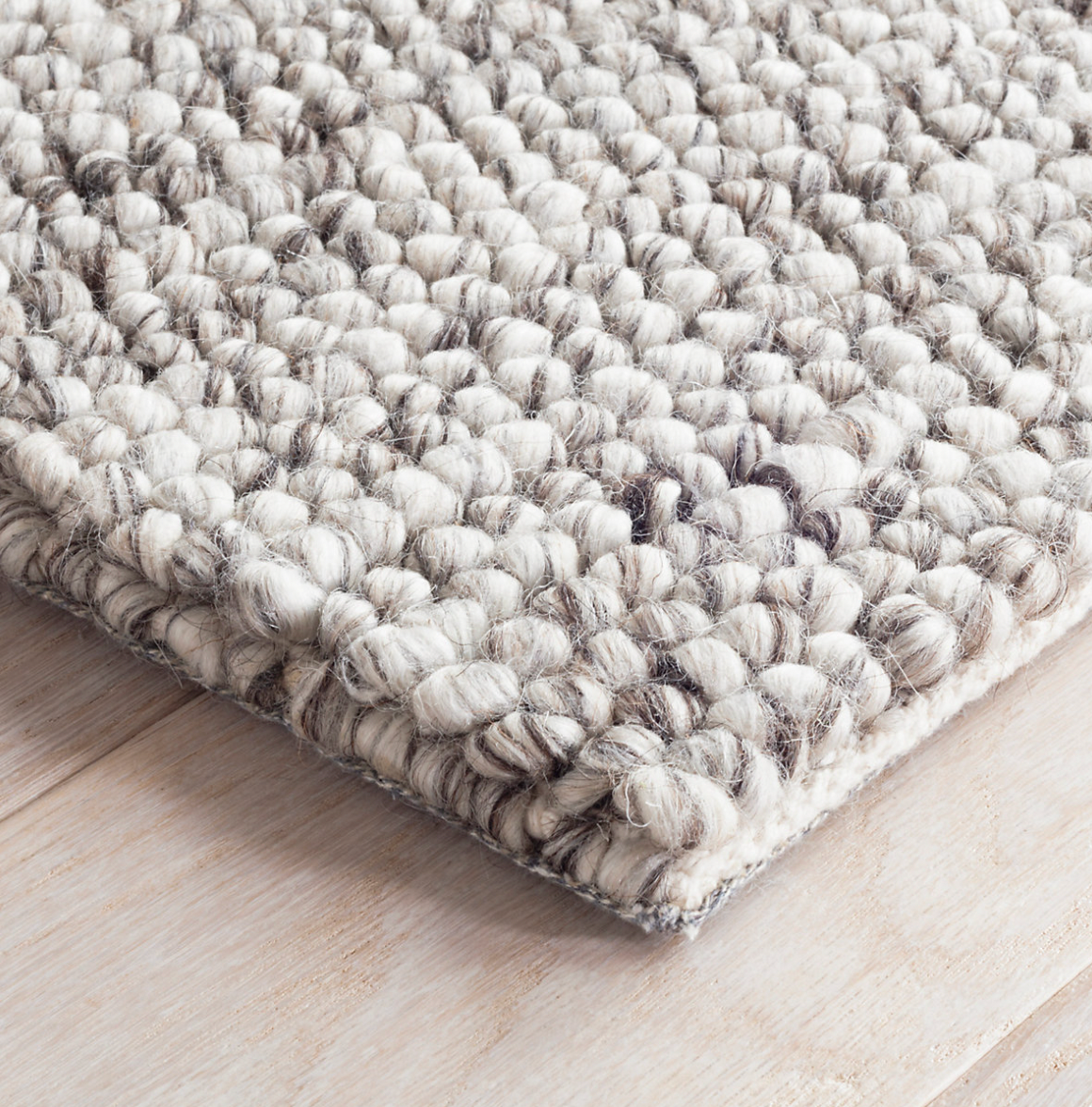 Dash & Albert Niels Grey Woven Wool/Viscose Rug
