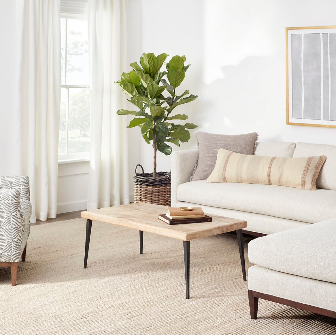 Dash & Albert Niels Latte Woven Wool/Viscose Rug