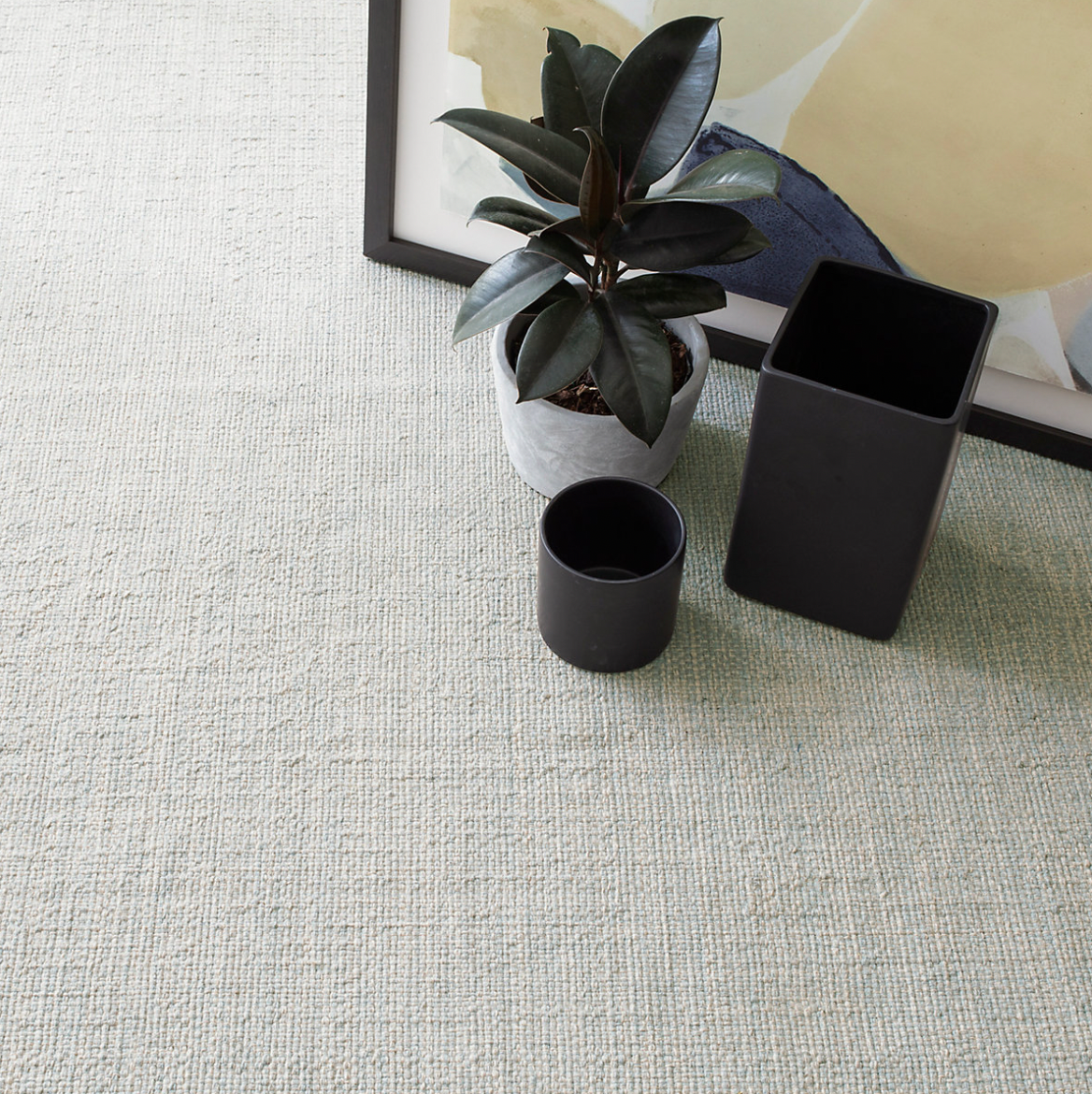 Dash & Albert Marled Light Blue Woven Cotton Rug